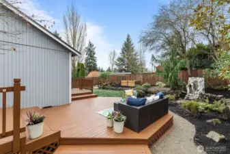 Outside, your backyard oasis awaits!