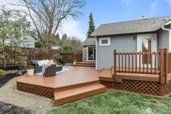 Just imagine the summer BBQs and happy hours you'll enjoy out here on this deck!
