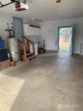 Good sized 2 car garage off the kitchen.