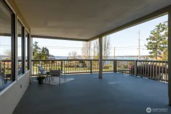 View towards Penn Cove and Wharf from outside front door