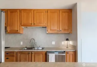 Kitchen, as seen through pass-through