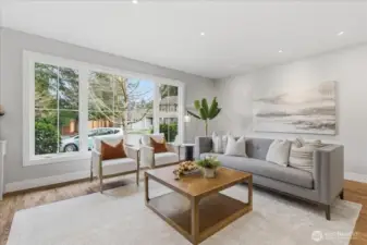 Big picture window for natural sunlight