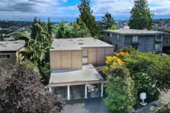 Aerial of this classic building.