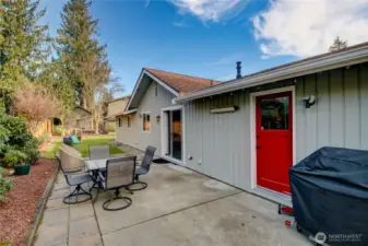 Back yard patio area