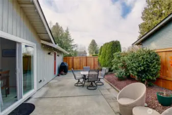 Back yard patio area