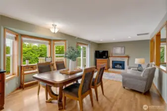 Open concept dining room...