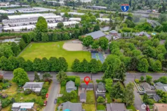 Tukwila Community Center across the street