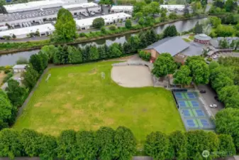 Community Center Across the Street with parks and fields