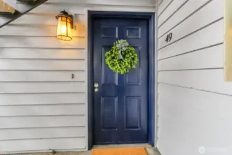 Front door, great lighting