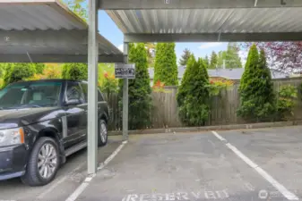 Unit 49 comes with a secondary reserved covered parking space! This community has tons of visitor spaces.