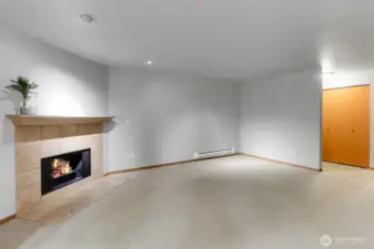 Living room with out virtual staging