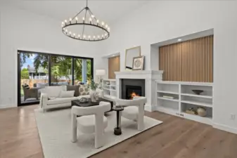 Living room w/ gas fireplace