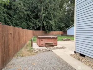 Fully fenced property backs up to a green belt on 2 sides for privacy, and fully fenced backyard for pets. Say Yes to this address. #7120 242nd St E, Graham, WA 98338.
