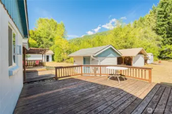 Deck off back of home