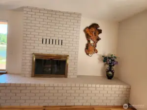 Real wood fireplace!