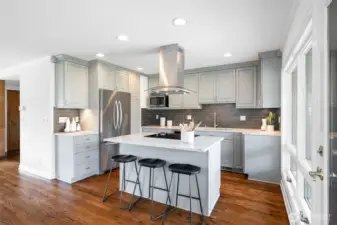 Upgraded kitchen with induction oven