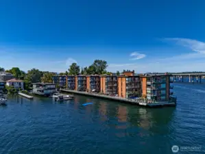 A waterfront condominium in Madison Park perched right on Lake Washington.