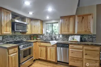 KITCHEN WITH BUTCHER BLOCK COUNTERS