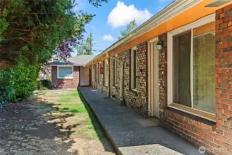 Entrances to each property