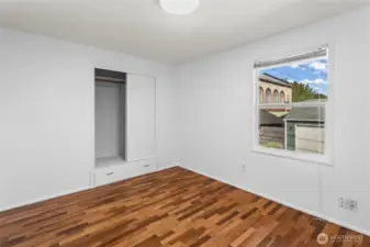 Unit E Bedroom - alt view with closet