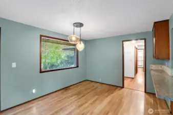 Eating area in the kitchen.