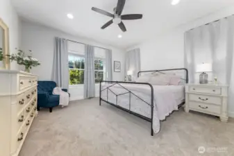 Main level Primary bedroom w/ new carpet