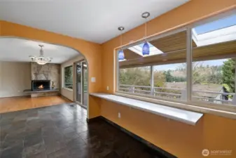 Nice breakfast nook to enjoy the view!