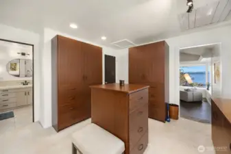 The primary suite is complete with a huge walk-in closet with custom closet organizers making this a true dressing room.