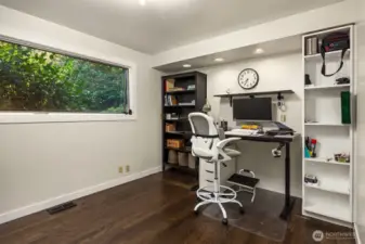 Bedroom currently being used as an office.