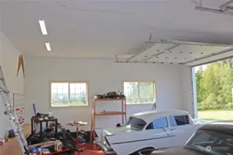 14 foot ceilings in the 1120 sq.ft. attached garage. Room for a car lift