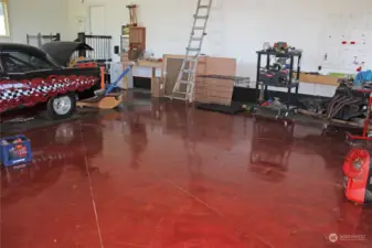 Epoxied garage floor. Ideal for prideful hotrod display