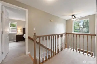 Upstairs landing, Primary on left.