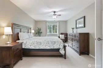 Spacious primary suite