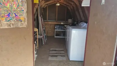 Washer and Dryer in Shed