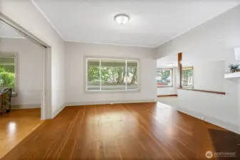 Living room off dining area w/gas fireplace