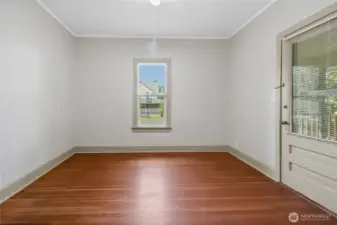 Entrance West end of home office/flex space