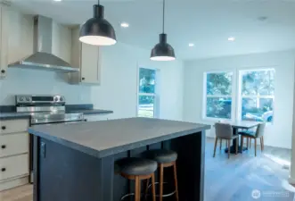 Virtually staged kitchen