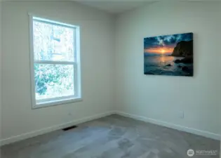 Virtually staged bedroom