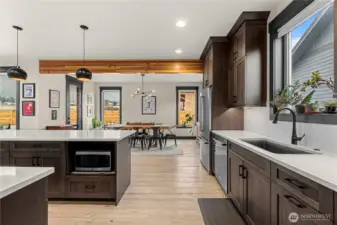 Transition from Garage Entrance into Kitchen