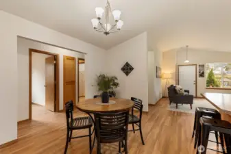 Dining Area with plenty of room for a Hutch.