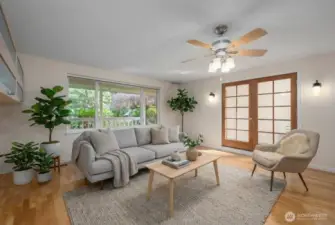 Dining Room as Living Room - Virtually Staged