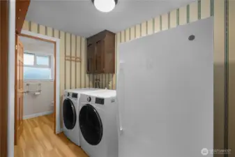 Utility Off Den with Freezer & Half Bath