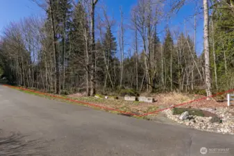 Dead end street in a gatedd community.