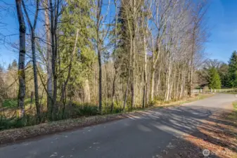 As you approach the property.