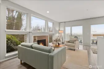 Cozy fireplace for those chilly days