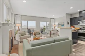 Open floorplan overlooking