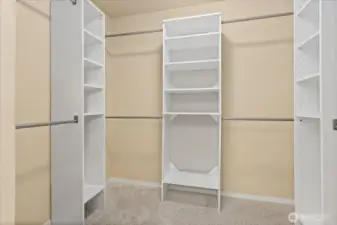 Spacious walk-in closet