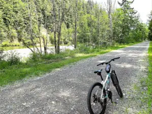 Carbon River Walking & Biking trail along accessed through Rivers Edge