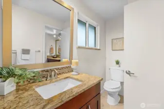 Half-bath connected to primary bedroom.