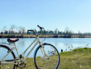 Trail from community goes along the river to Lowell park and beyond